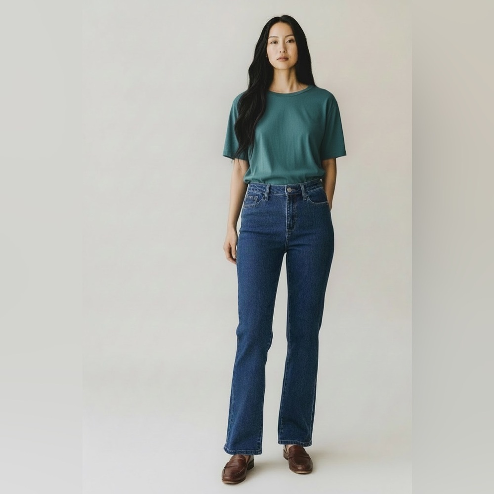 JUDY BLUE Women's Straight Leg Jeans denim sz 27 mid wash high waisted mid wash